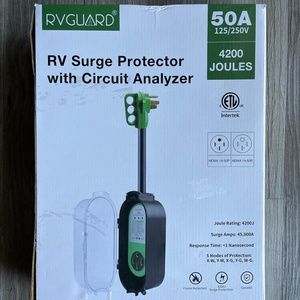 RVGUARD RV Surge Protector 50 Amp, 4200 Joules Surge